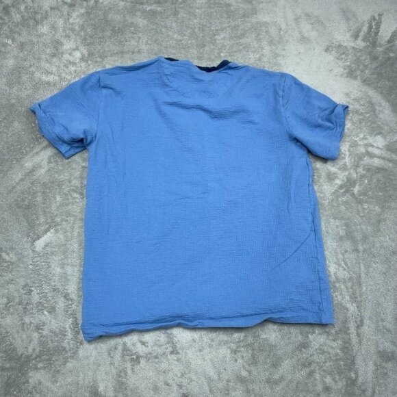 Scotch & Soda Amsterdam Blue Textured Cotton T-Shirt Medium a0224 - Picture 8 of 9